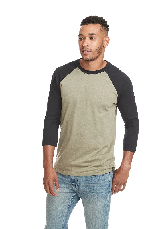 Your Chance to Save is Now!Next Level Womens Burnout Long Sleeve Hooded T-Shirt Hoodie - Olive Green/Black - Closeout