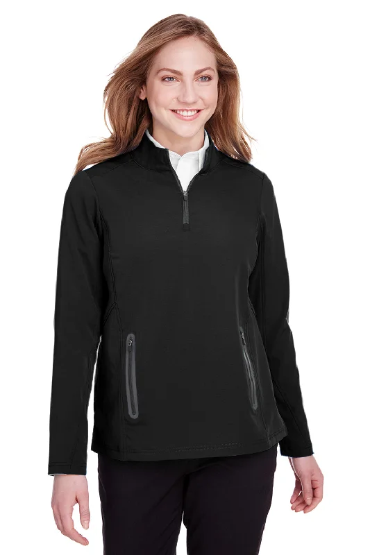 Buy More, Pay Less!North End Womens Quest Performance Moisture Wicking 1/4 Zip Sweatshirt - Black/Carbon Grey Buy More, Pay Less!North End Womens Quest Performance Moisture Wicking 1/4 Zip Sweatshirt - Black/Carbon Grey