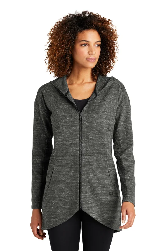 Huge Price Cuts Await!Ogio Womens Flux Full Zip Hooded Sweatshirt Hoodie - Heather Tarmac Grey