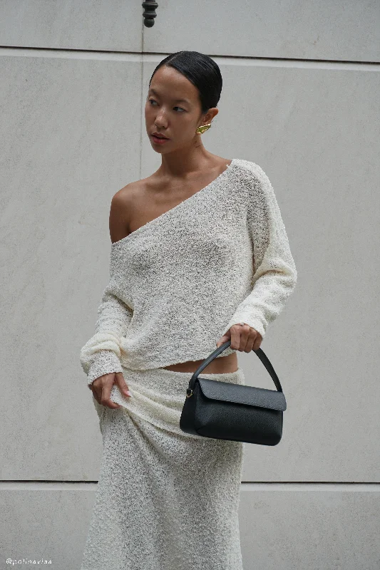 Shop More, Spend Less!Petra Long Sleeve Knit Crop Top - Ivory