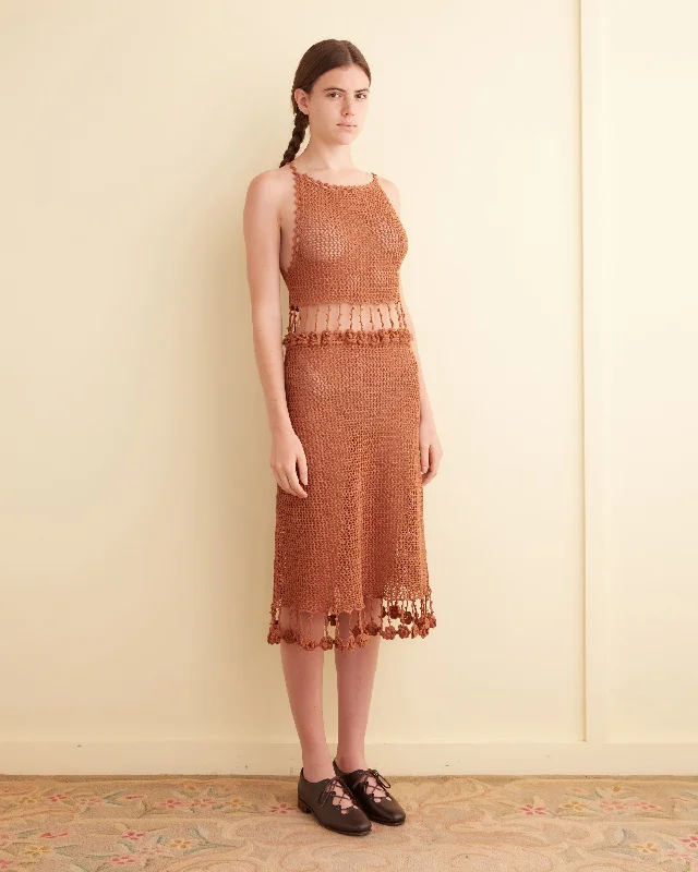 Exclusive Savings This Week!Posy Crochet Dress - Brown