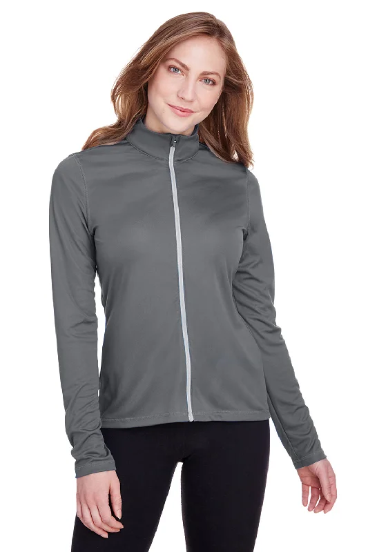 Everything Must Go!Puma Womens Icon Performance Moisture Wicking Full Zip Sweatshirt - Quiet Shade Grey Everything Must Go!Puma Womens Icon Performance Moisture Wicking Full Zip Sweatshirt - Quiet Shade Grey