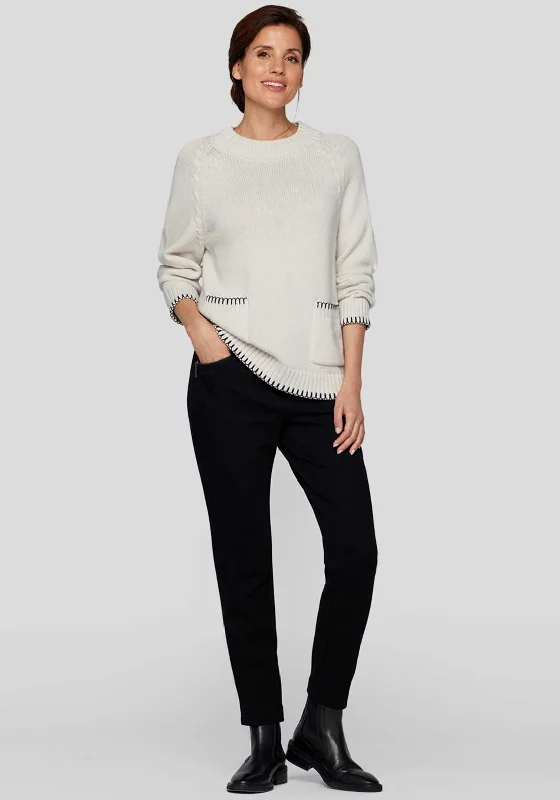 Best Offers of the Month!Rabe Round Neck Knitted Jumper, Cream