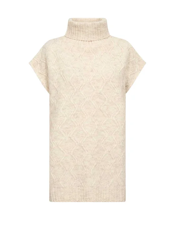Mega Sale Happening Now!Soyaconcept Irwin Polo Neck Sweater Vest, Beige