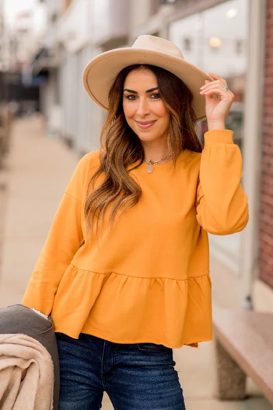 Snag the Best Prices Now!Simple Peplum Sweatshirt