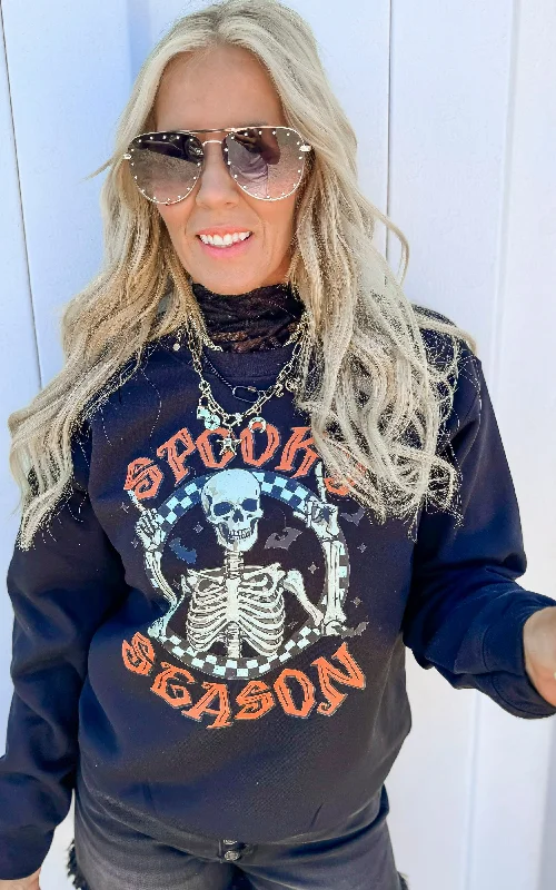 Get Ready to Save!Spooky Season Graphic Crewneck Sweatshirt - FINAL SALE