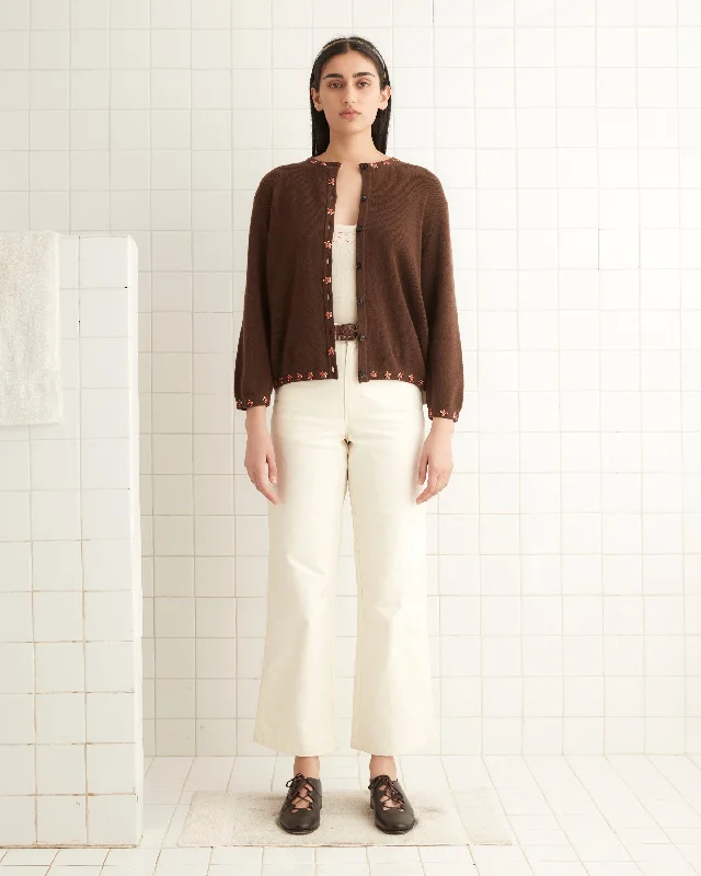 Today Only – Don’t Miss It!Starflower Beaded Cardigan - Brown