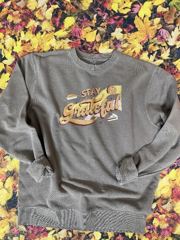 Snag the Best Prices Now!Stay Grateful Pigment Dyed Graphic Sweatshirt*