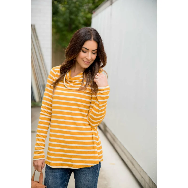 Find Your Perfect Deal Today!Striped Button Neck Sweatshirt