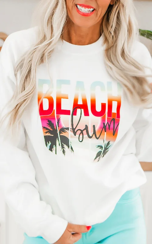 The Best Sale of the Year!Sunset Beach Bum Graphic Crewneck Sweatshirt**