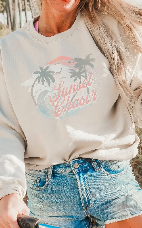 Instant Savings Await!Sunset Chaser Graphic Crewneck Sweatshirt**