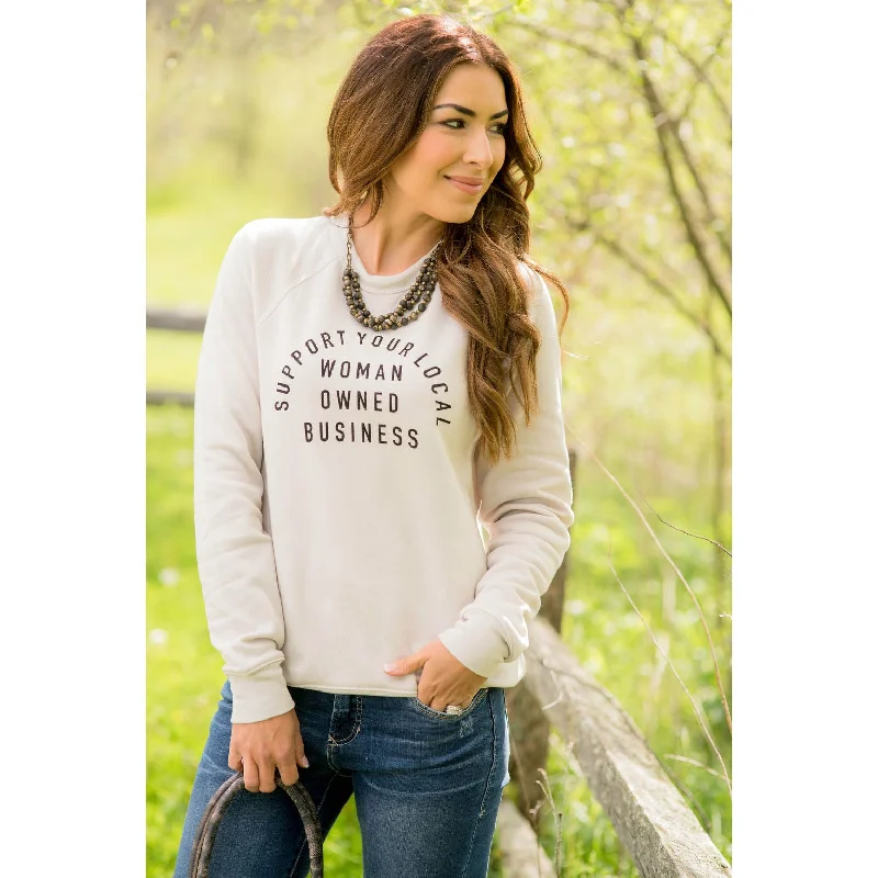 Limited-Time Price Drop!Support Women Owned Businesses Graphic Crewneck