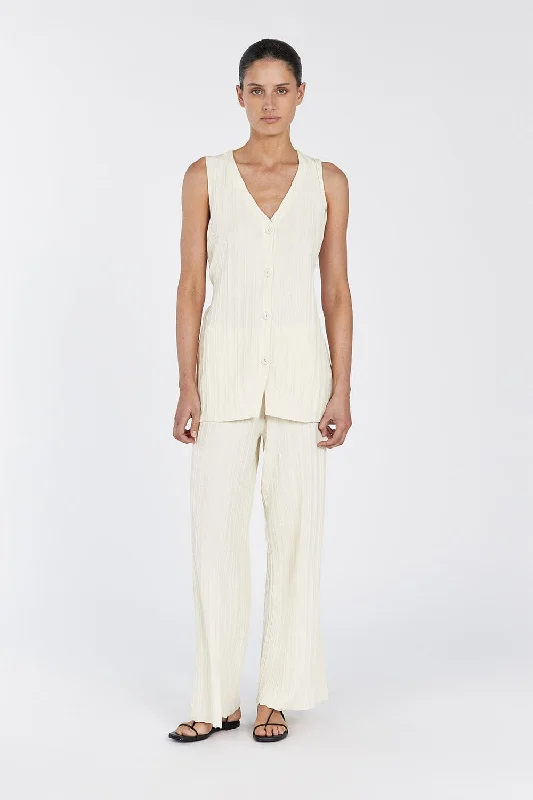 Your Shopping Spree Starts Here!SYLVIA CREAM LONGLINE VEST