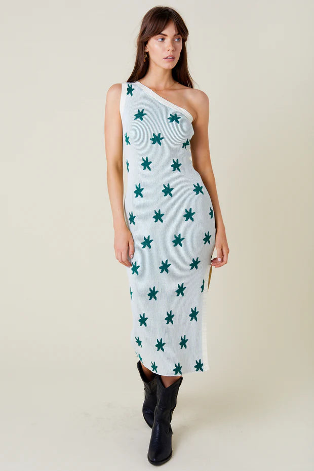 Unmissable Offers Await!Rue Stiic Kira One Shoulder Midi Dress in Green Flore
