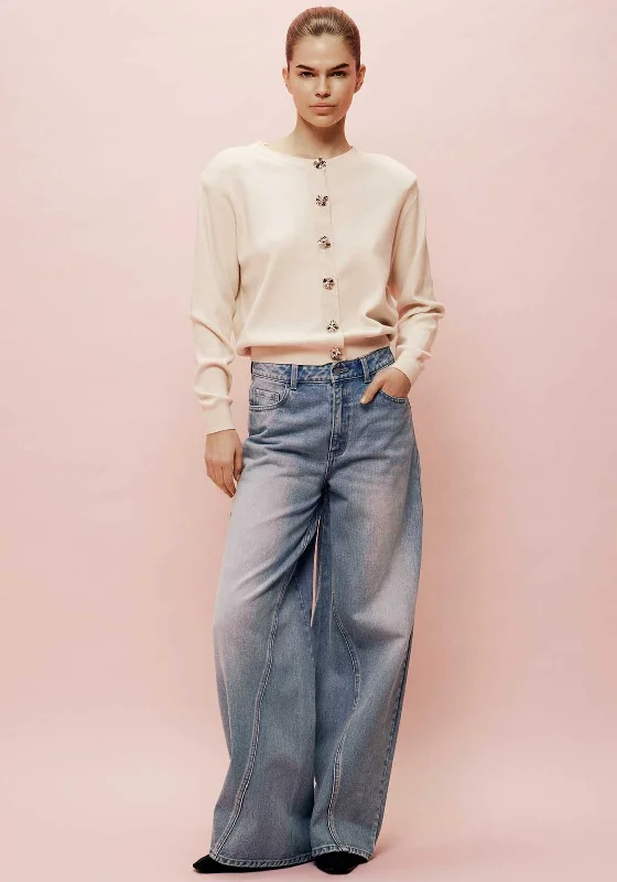 New Discounts Just Dropped!Vila Aila Knit Button Up Cardigan, Cream