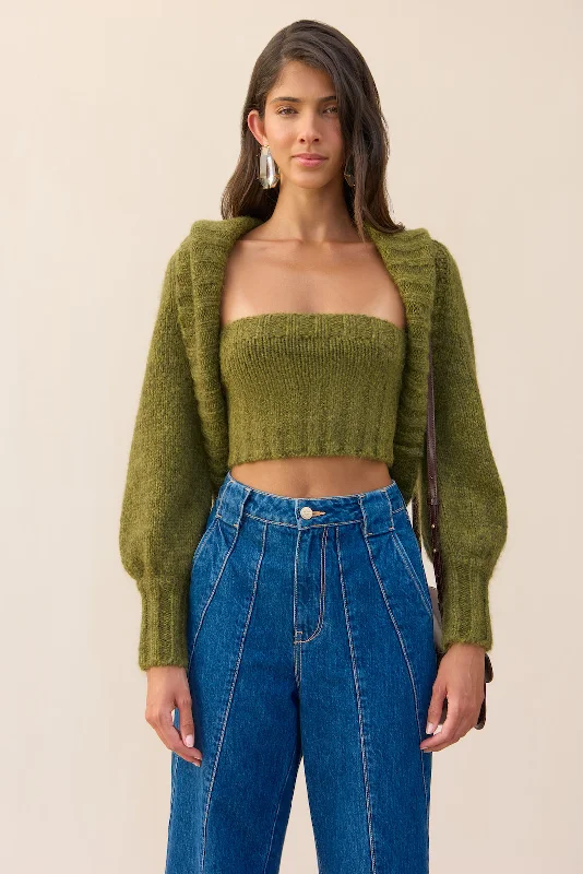 Get the Best for Less!VIRGINIE CARDIGAN SET - ALGAE MELANGE