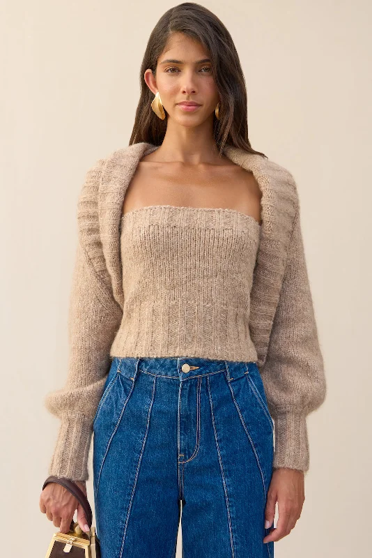 Massive Price Cuts!VIRGINIE CARDIGAN SET - BEACH MELANGE