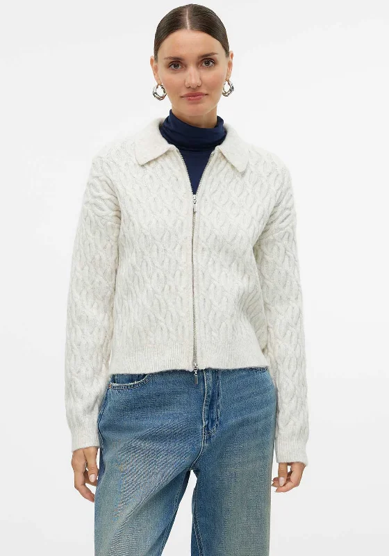 Shop Before It’s Gone!Vero Moda Aware Meffa Zipped Knit Cardigan, Cream