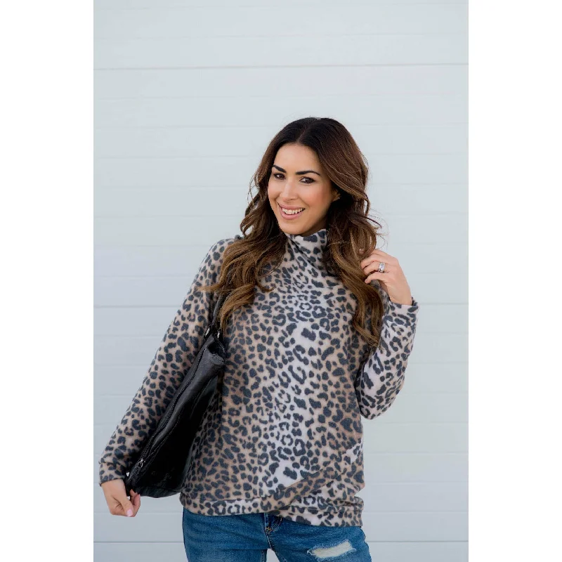 Score Big Savings Today!Wild Safari Leopard Wrapped Pullover