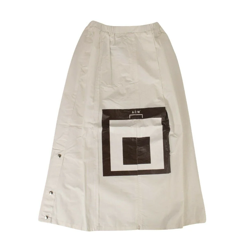 Your Shopping Wish, Our Discount Command!A-COLD-WALL* Women's Cotton Snap Midi Skirt - White Your Shopping Wish, Our Discount Command!A-COLD-WALL* Women's Cotton Snap Midi Skirt - White