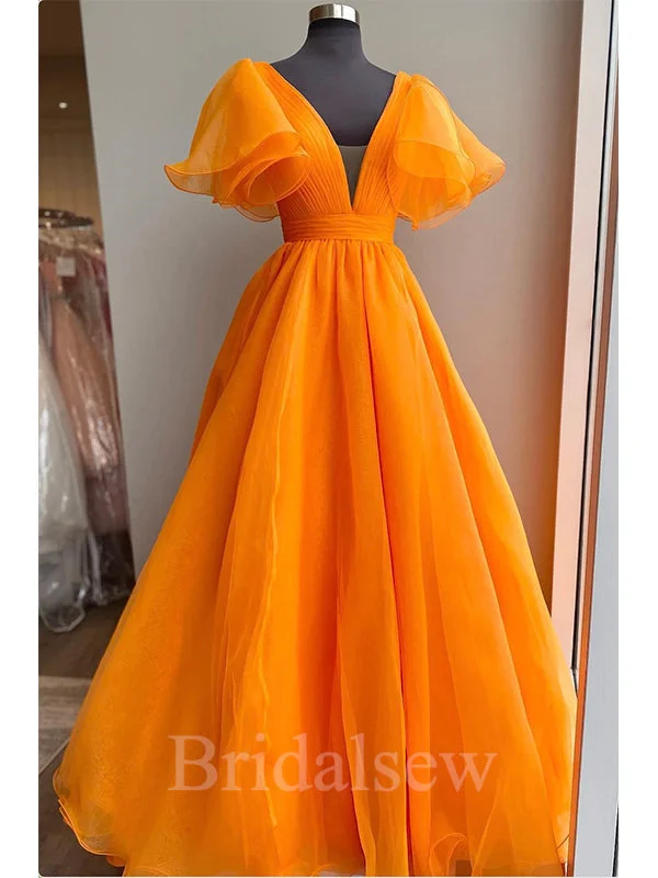 Stock Up and Save!A-line Orange Unique V-Neck Elegant Black Girls Slay Women Long Evening Prom Dresses PD589 Stock Up and Save!A-line Orange Unique V-Neck Elegant Black Girls Slay Women Long Evening Prom Dresses PD589