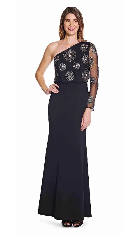 Shop More, Spend Less!Adrianna Papell - AP1E206525 Embellished Asymmetric Trumpet Dress Shop More, Spend Less!Adrianna Papell - AP1E206525 Embellished Asymmetric Trumpet Dress