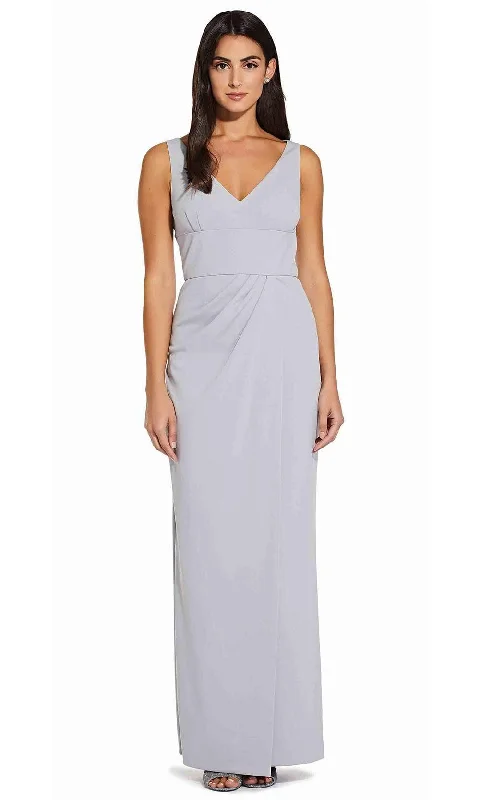 Savings You Can’t Ignore!Adrianna Papell - AP1E206762 Sleeveless V-Neck Column Long Crepe Dress Savings You Can’t Ignore!Adrianna Papell - AP1E206762 Sleeveless V-Neck Column Long Crepe Dress
