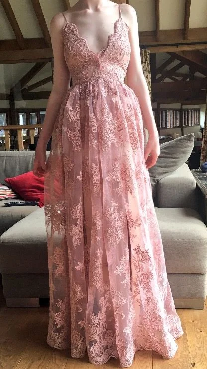 One Day Only – Huge Savings!Beautiful Pink Straps Lace Floor Length Party Dress, Pink Prom Dress cg21496 One Day Only – Huge Savings!Beautiful Pink Straps Lace Floor Length Party Dress, Pink Prom Dress cg21496