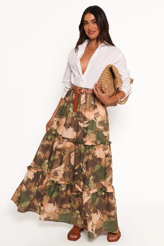 Time to Save Big!Beth Midi Skirt - Dark Floral