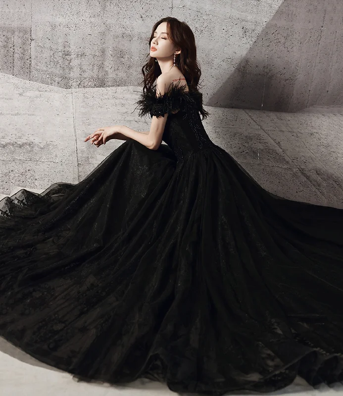 Only a Few Left – Order Now!BLACK TULLE BEADS LONG A LINE PROM DRESS EVENING DRESS cg21506 Only a Few Left – Order Now!BLACK TULLE BEADS LONG A LINE PROM DRESS EVENING DRESS cg21506