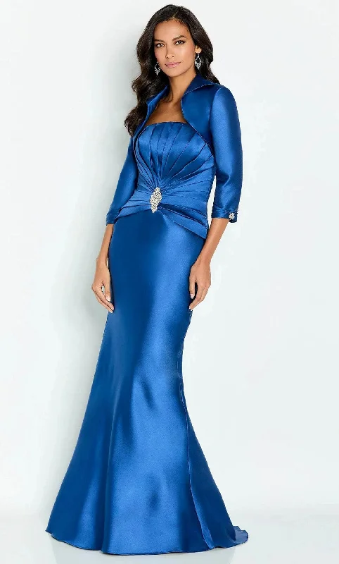 The Best Sale of the Year!Cameron Blake CB134 - Pleated Strapless Prom Gown With Jacket The Best Sale of the Year!Cameron Blake CB134 - Pleated Strapless Prom Gown With Jacket