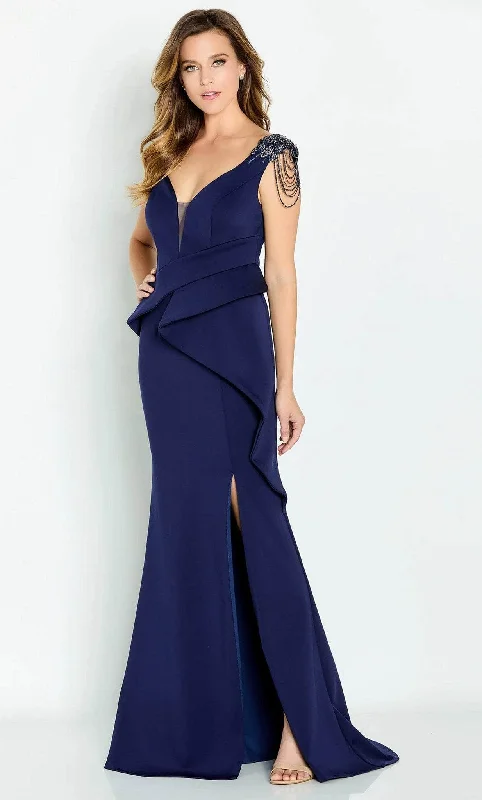 Limited Edition, Limited Price!Cameron Blake CB139 - Asymmetrical Frilled Formal Gown Limited Edition, Limited Price!Cameron Blake CB139 - Asymmetrical Frilled Formal Gown