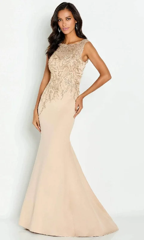 Lowest Prices Guaranteed!Cameron Blake CB148 - Sleeveless Embroideries Evening Gown