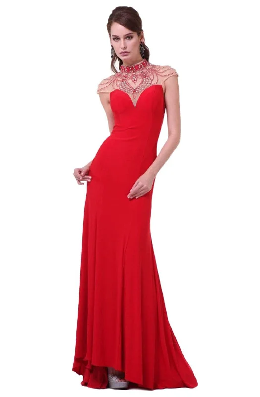 Don’t Wait – Deals Won’t Last!Cinderella Divine - 8105 Beaded High Neck Stretch Knit Sheath Dress Don’t Wait – Deals Won’t Last!Cinderella Divine - 8105 Beaded High Neck Stretch Knit Sheath Dress