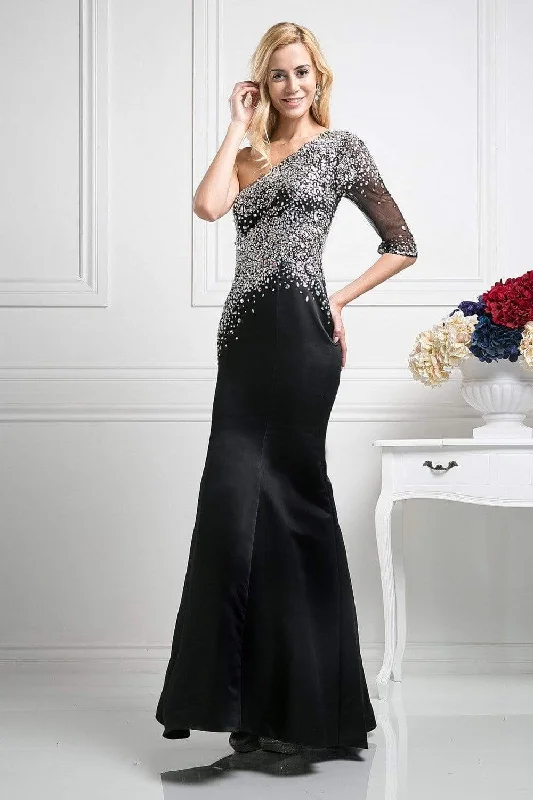 Sale Alert – Get Ready to Shop!Cinderella Divine - Beaded Asymmetric Neck Trumpet Dress Sale Alert – Get Ready to Shop!Cinderella Divine - Beaded Asymmetric Neck Trumpet Dress