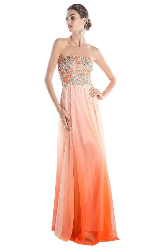 Your Discount is Waiting!Cinderella Divine - C2633 Strapless Beaded Chiffon Sheath Dress Your Discount is Waiting!Cinderella Divine - C2633 Strapless Beaded Chiffon Sheath Dress