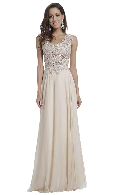 Shop Early, Save Big!Cinderella Divine - Cap Sleeve Embellished Illusion Lace Gown Shop Early, Save Big!Cinderella Divine - Cap Sleeve Embellished Illusion Lace Gown
