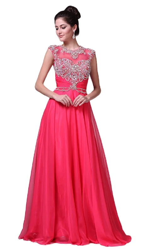 Every Deal is a Steal!Cinderella Divine - Crystal Embellished Ruched Evening Gown