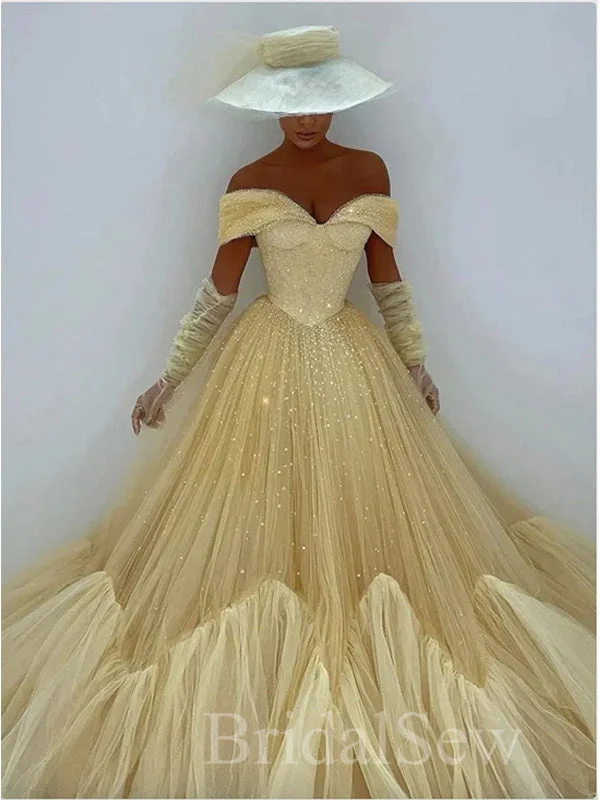 Every Deal is a Steal!Dusty Yellow Tulle Princess Sparkly Women Long Evening Party Prom Dresses PD569 Every Deal is a Steal!Dusty Yellow Tulle Princess Sparkly Women Long Evening Party Prom Dresses PD569