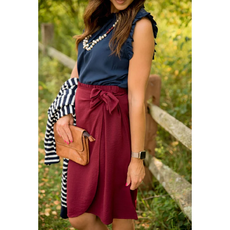 Shop Early, Save Big!Faux Wrap Tie Skirt