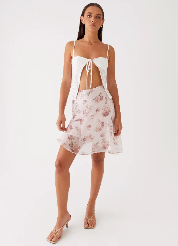Limited Edition, Limited Price!French Dream Midi Skirt - Vintage Bloom