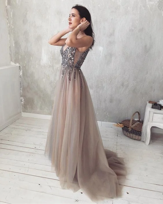 Your Chance to Save is Now!Gorgeous A-Line V Neck Long Dresses prom gown   cg21583