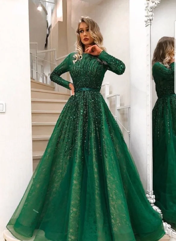 Your Exclusive Offer Awaits!green long prom dress, evening dress    cg21502