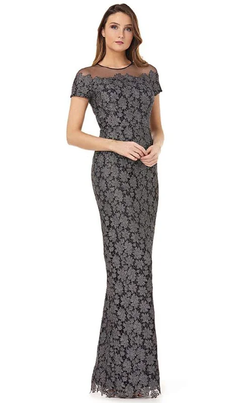 Shop the Hottest Deals!JS Collections - 866683 Floral Lace Illusion Jewel Sheath Dress