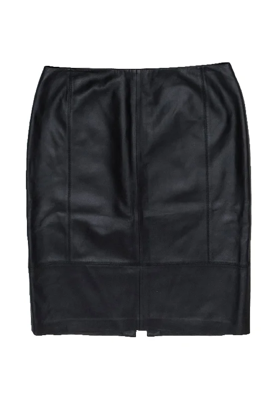 Lowest Prices Guaranteed!Lafayette 148 - Dark Brown Leather Pencil Skirt Sz 8