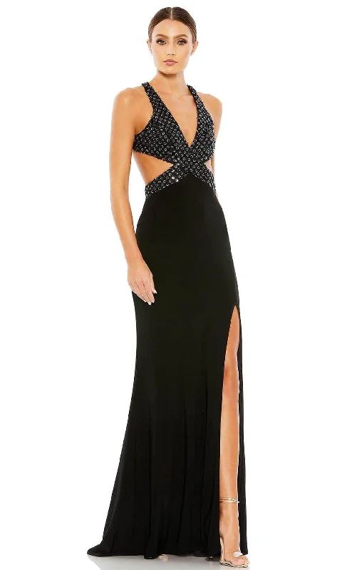Savings You Can’t Ignore!Mac Duggal 68166 - Sequined Plunging Neck Evening Dress