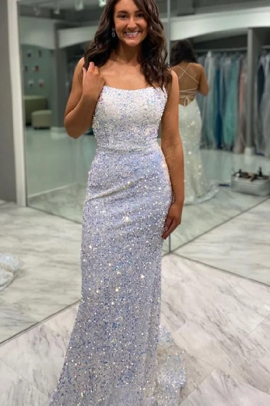 Today Only – Don’t Miss It!mermaid white sequined long party dress with spaghetti straps and lace up back Prom Gown Party Dress cg21564 Today Only – Don’t Miss It!mermaid white sequined long party dress with spaghetti straps and lace up back Prom Gown Party Dress cg21564
