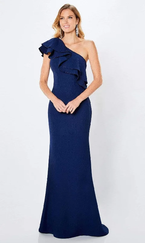 Unmissable Offers Await!Montage by Mon Cheri - 221975 Embellished Ruffled Asymmetric Long Gown