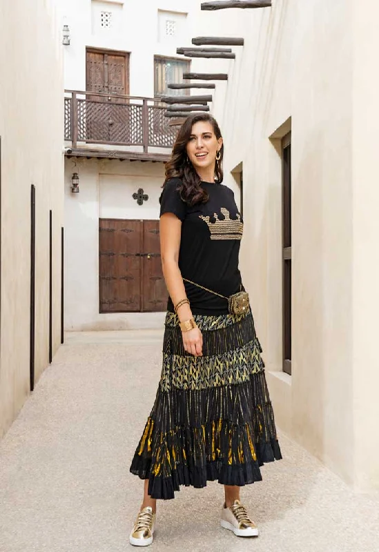 Time to Save Big!Multi Print Tiered Skirt