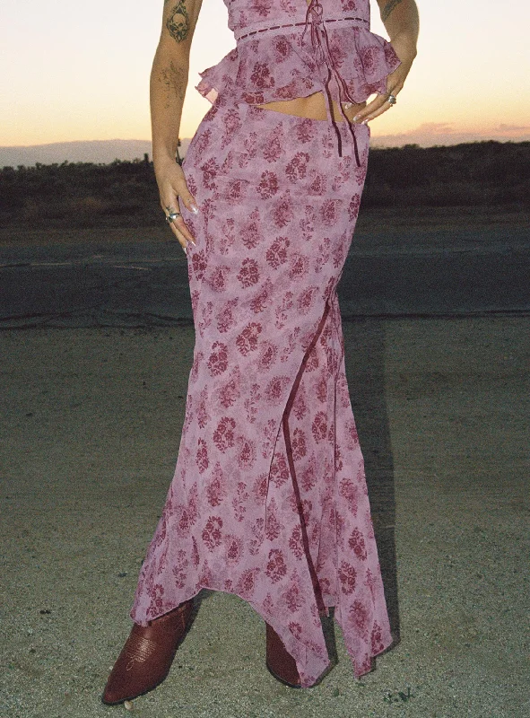 Steals and Deals Await!Nikolise Maxi Skirt Purple